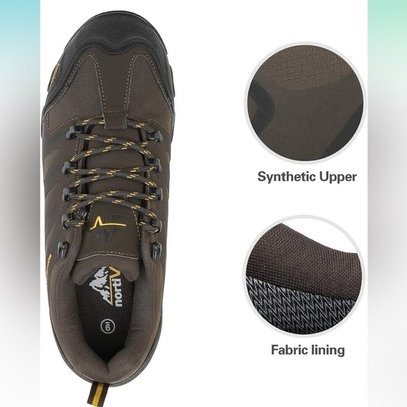 NORTIV 8 Men's Low Top Waterproof Hiking Shoes Trekking Trails Outdoor Work Boot - Picture 9 of 13